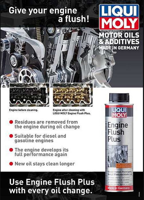 Poster Engine Flush (DIN A2) | LIQUI MOLY - Harrys Euro