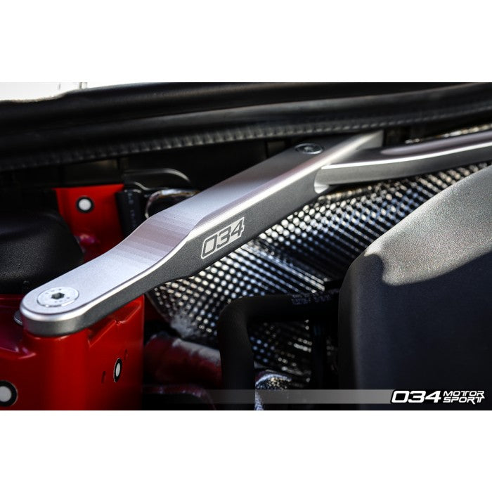 034Motorsport Front Strut Brace, B9/B9.5 Audi A4/S4, A5/S5/RS5, Allroad, Billet Aluminum