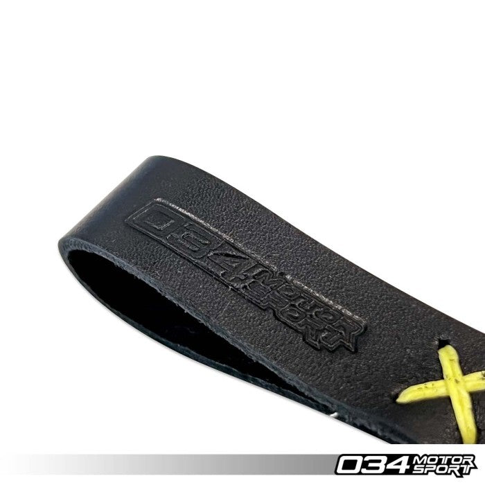 034Motorsport Embossed Leather Key Chain