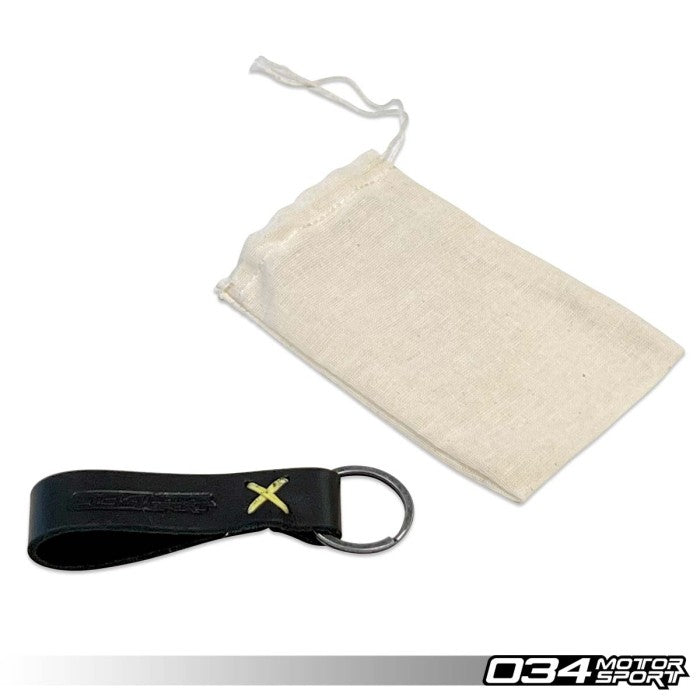 034Motorsport Embossed Leather Key Chain