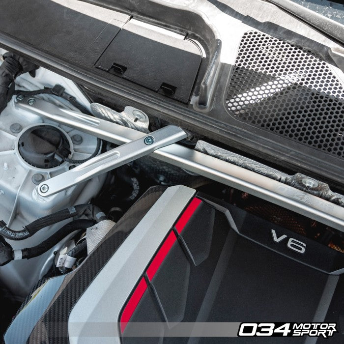 034Motorsport Front Strut Brace, B9 Q5/SQ5, Billet Aluminum