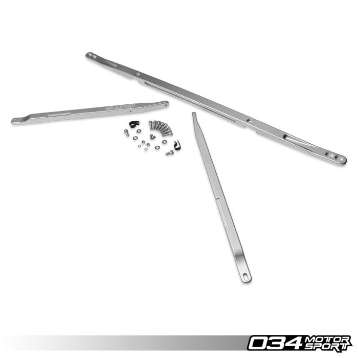 034Motorsport Front Strut Brace, C8 Audi A6/S6/RS6/Allroad & A7/S7/RS7, Billet Aluminum