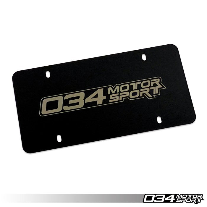 034Motorsport License Plate, Powdercoated Stainless Steel