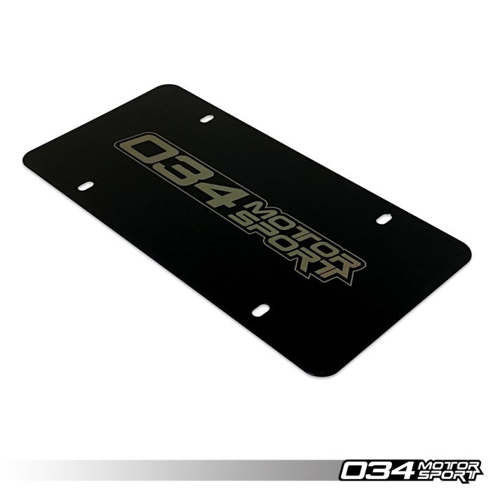 034Motorsport License Plate, Powdercoated Stainless Steel