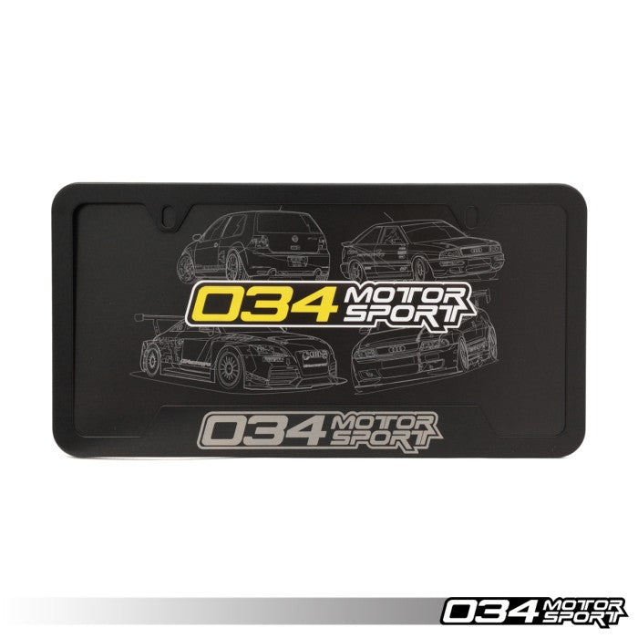 034Motorsport License Plate Frame - Powdercoated Stainless Steel