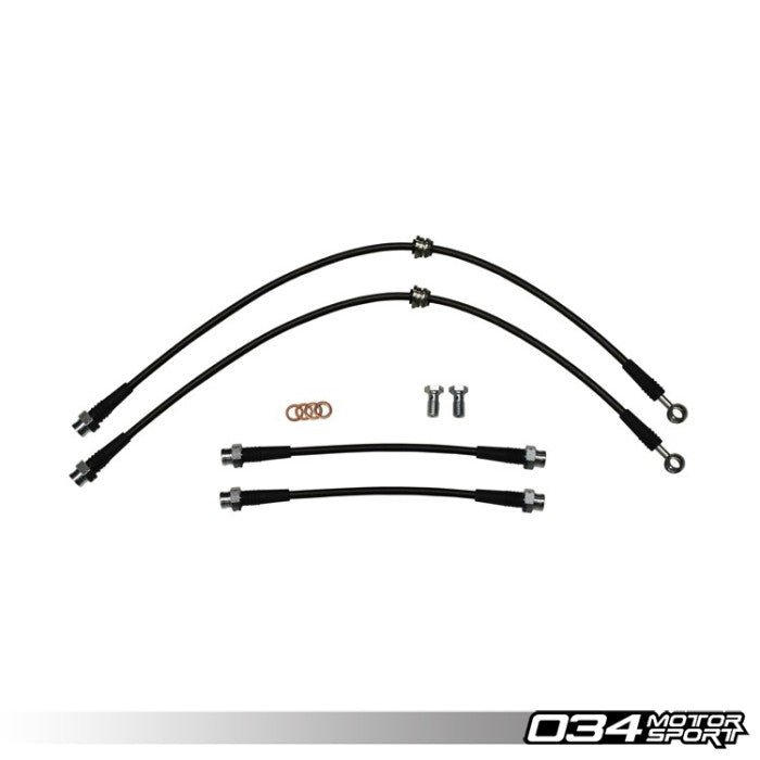 Stainless Steel Braided Brake Line Kit, 8P Audi A3 & MkV/MkVI Volkswagen Golf/Rabbit/GTI/Jetta/GLI
