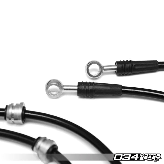 Stainless Steel Braided Brake Line Kit, 8P Audi A3 & MkVI Volkswagen Golf/Rabbit/GTI/Jetta/GLI w/ Bosch Calipers