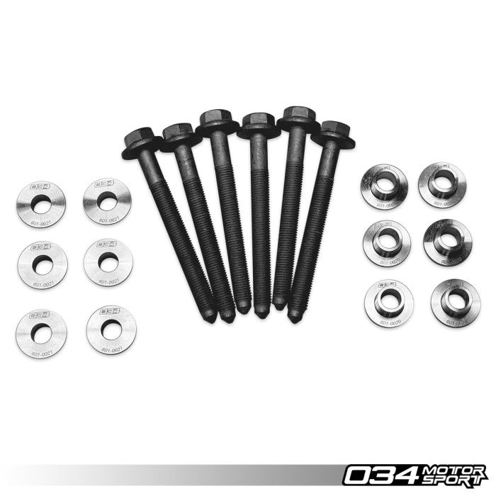 034Motorsport Stainless Steel Subframe Locking Collar Bushing Insert & Bolt Upgrade Kit for MkII (8J) Audi TTRS - 034-601-0025
