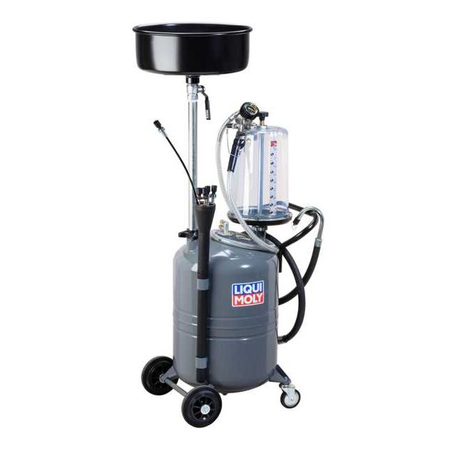 Waste Oil Collecting and Extraction Device with Glass Measuring Cylinder | LIQUI MOLY