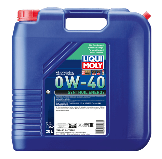Synthoil Energy 0W-40 | LIQUI MOLY - Harrys Euro