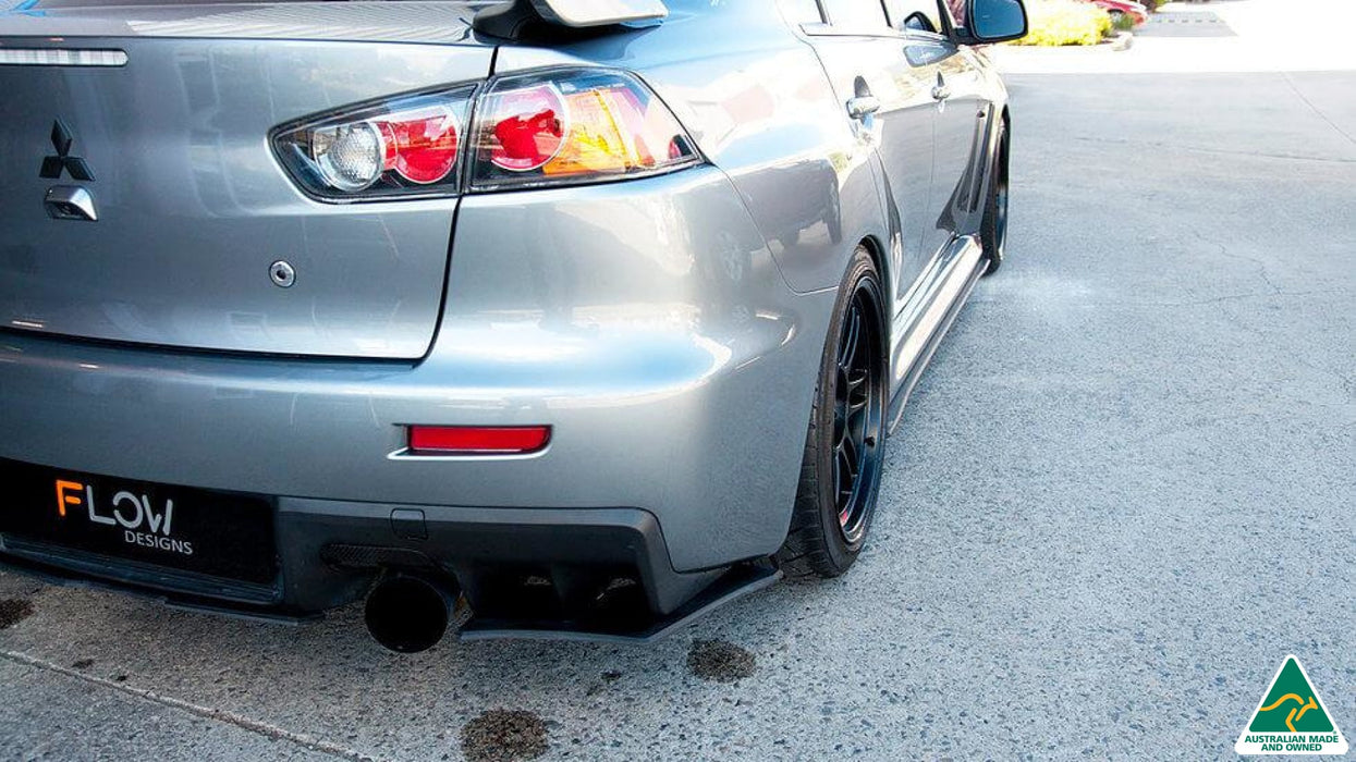 Lancer Evolution X Rear Spats/Pods (2 Piece)-Flow Designs