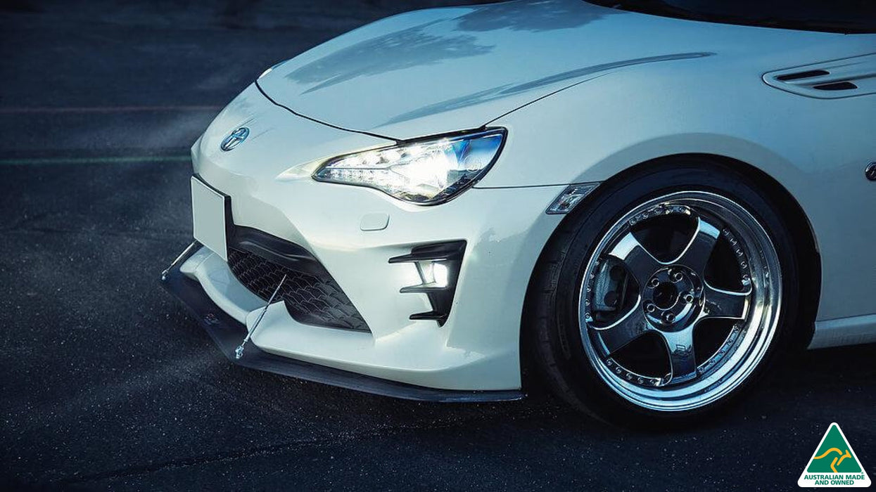 Toyota 86 (Facelift) Front Lip Splitter V2 (With Support Rods)-Flow Designs