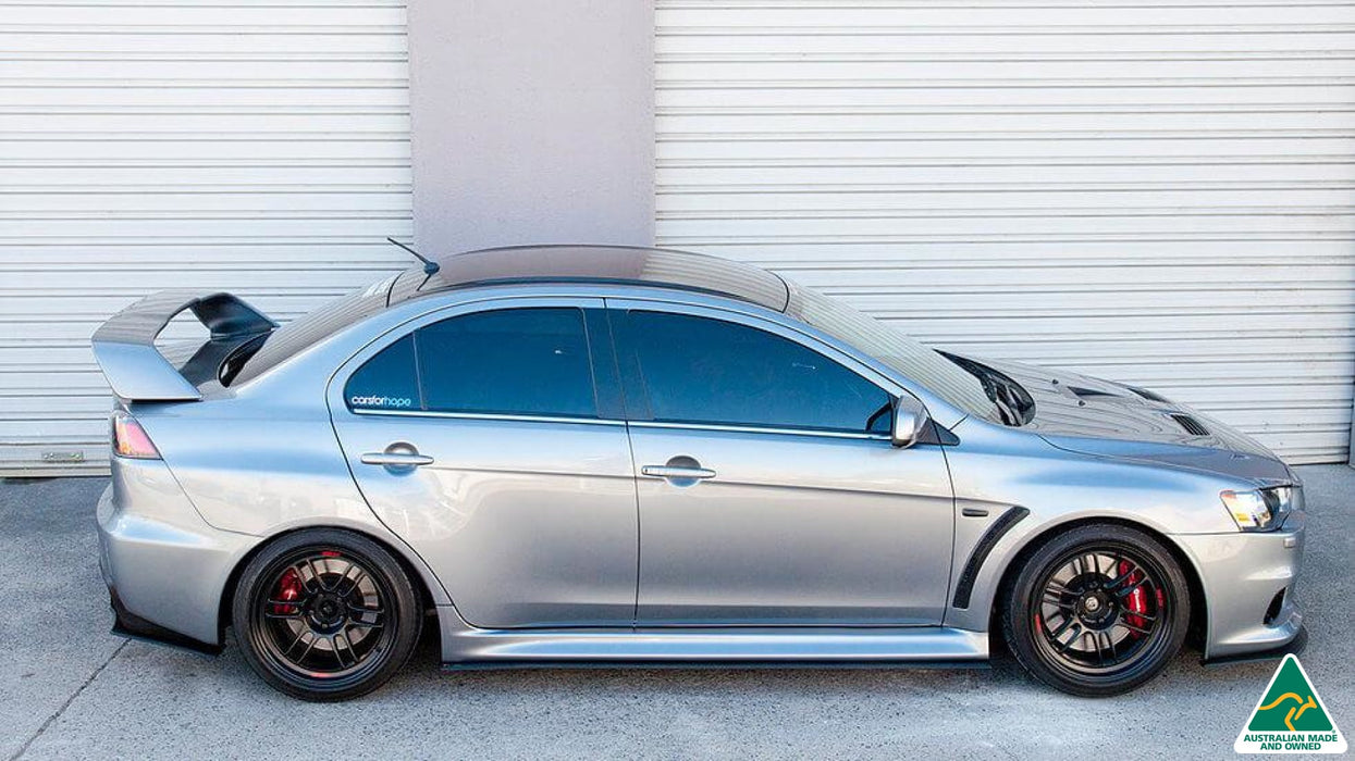 Lancer Evolution X Side Skirt Extension Splitters (Pair)-Flow Designs