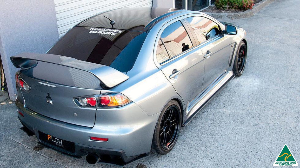 Lancer Evolution X Rear Valance (3 Piece)-Flow Designs