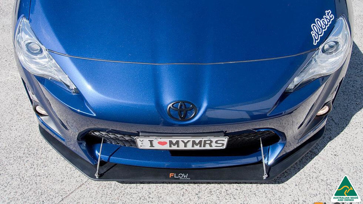 Toyota 86 (GT86/FT86) Front Lip Splitter V2 (With Support Rods)-Flow Designs