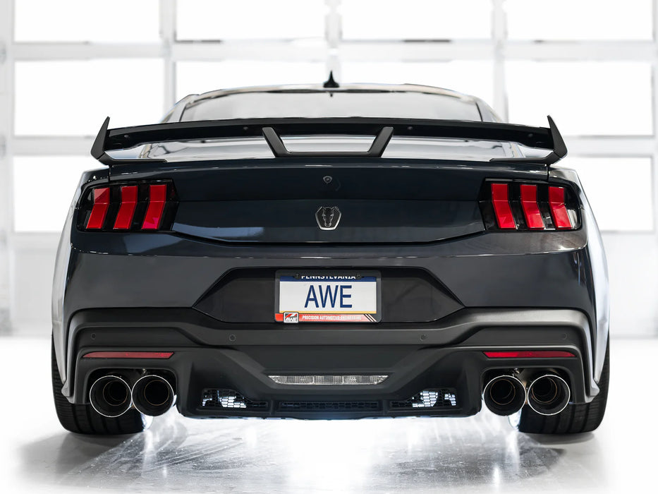 AWE SwitchPath Exhaust for S650 Ford Mustang Dark Horse - Quad Chrome Silver Tips