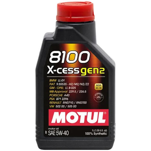Motul 5W40 - 8100 X-Cess Gen2 - 1L