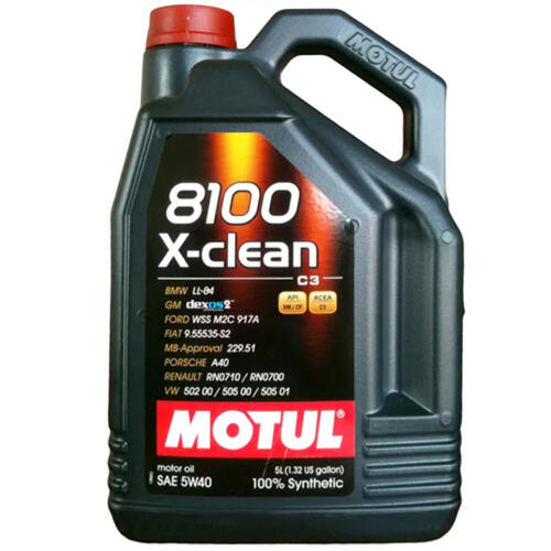 Motul 5W40 - 8100 X-Clean - 5L (C3)