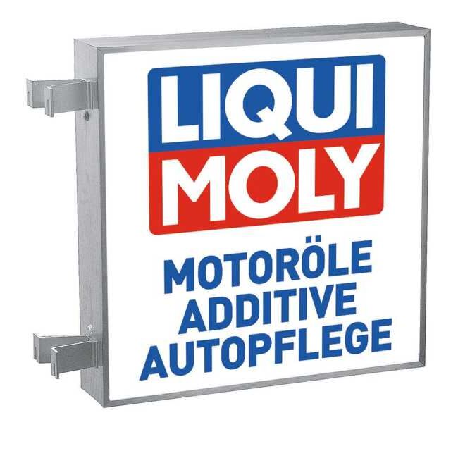 Illuminated vertical sign "Motor Oils, Additives, Car Care" (80 x 80 cm)* | LIQUI MOLY - Harrys Euro