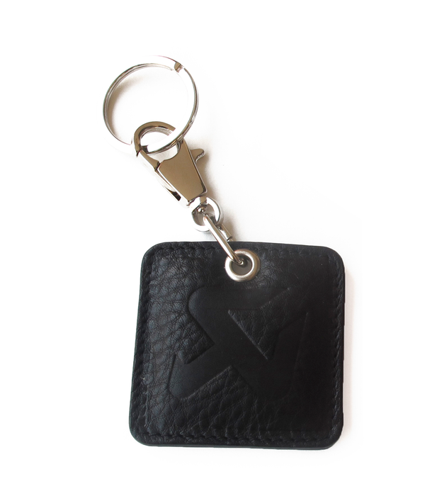 Akrapovic Square Leather Keychain - Black
