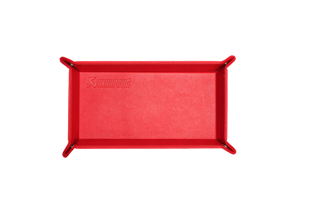 Akrapovic Leather Desk Valet - Red