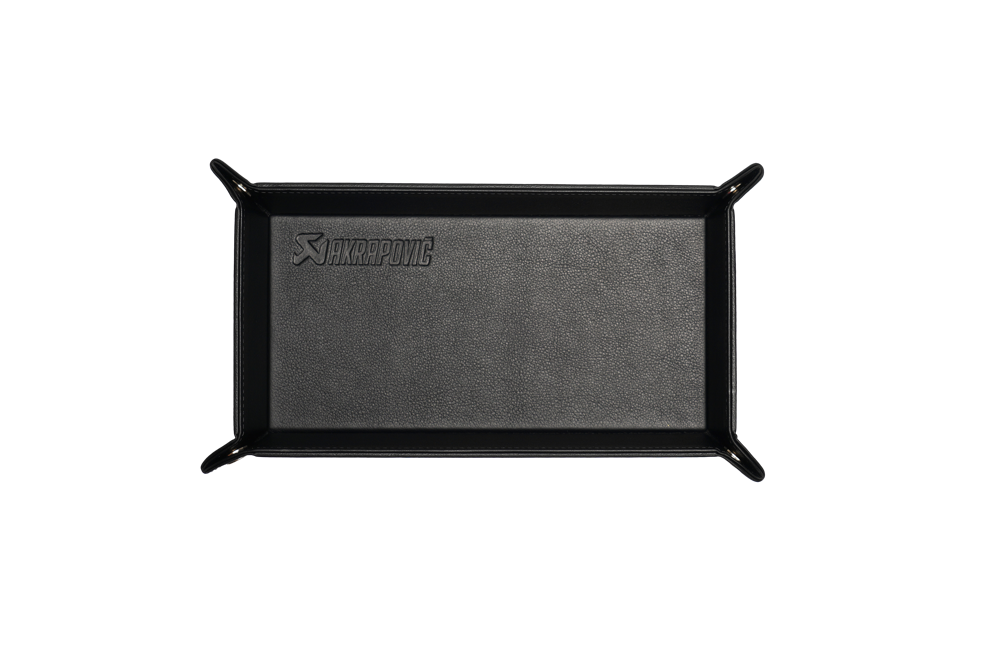 Akrapovic Leather Desk Valet - Black