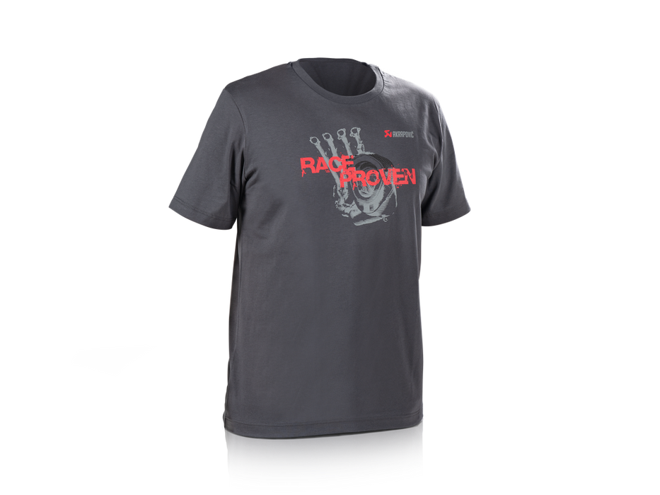 Akrapovic Mens T-Shirt - Race Proven - Grey S