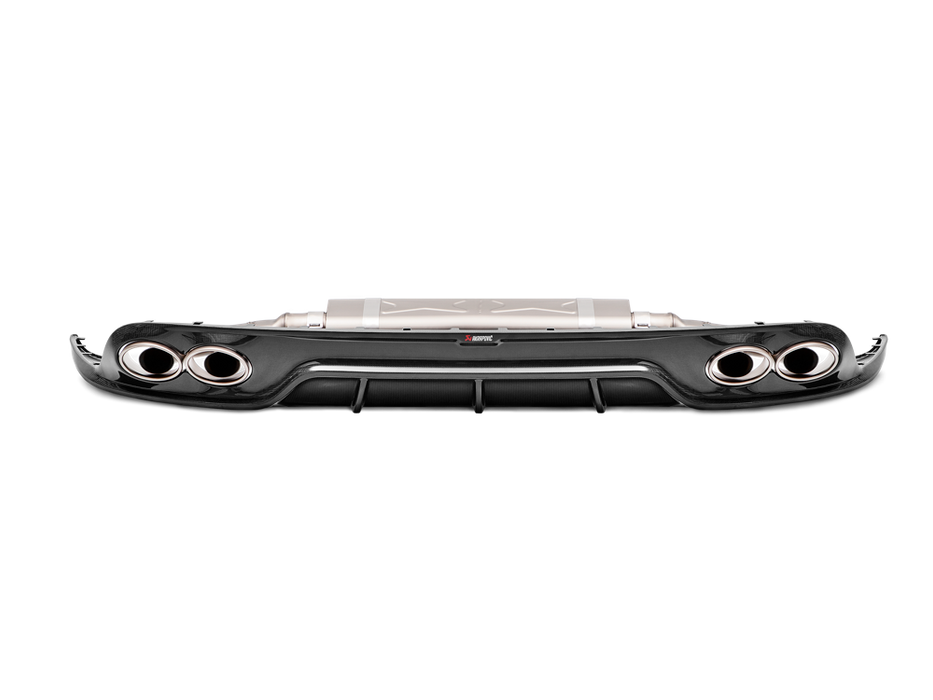 Akrapovic Rear Carbon Fibre Diffuser - Gloss for Porsche 991.2 Turbo / Turbo S