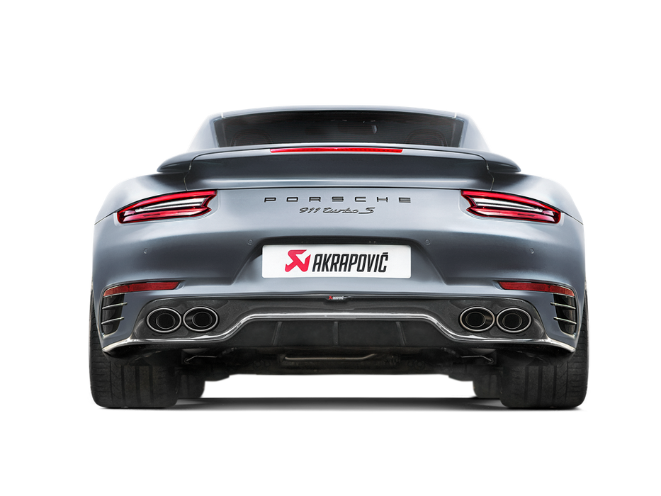 Akrapovic Rear Carbon Fibre Diffuser - Gloss for Porsche 991.2 Turbo / Turbo S
