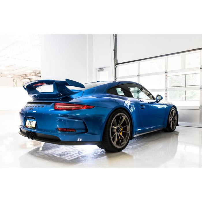 AWE Porsche 991 GT3 / RS Center Muffler Delete - Diamond Black Tips