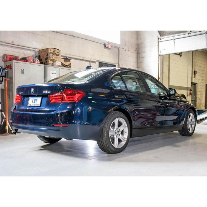 AWE BMW F30 320i Touring Exhaust w/Performance Mid Pipe - Diamond Black Tip (90mm)