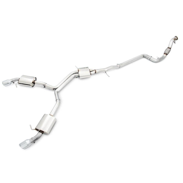 AWE Audi B9 A5 Touring Edition Exhaust Dual Outlet - Chrome Silver Tips (Includes DP)
