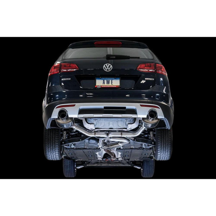 AWE VW MK7 Golf Alltrack/Sportwagen 4Motion Touring Edition Exhaust - Polished Silver Tips