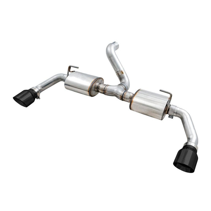 AWE 2018+ Jeep Wrangler JL/JLU Tread Edition Axle-Back Dual Exhaust - Diamond Black Tips