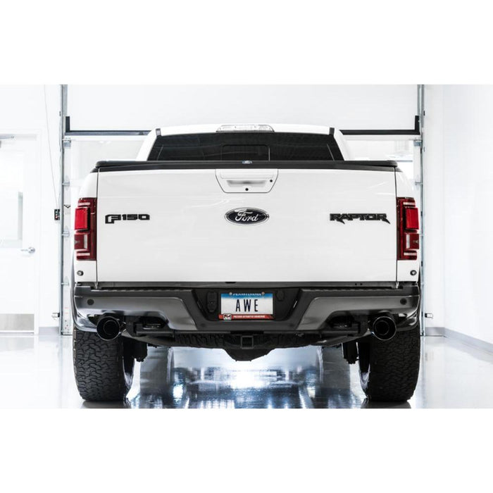 AWE 2017+ Ford Raptor 0 FG Performance Exhaust System - w/ Diamond Black Tips