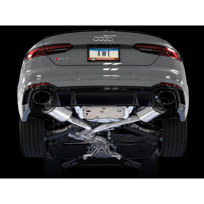 AWE Audi B9 RS 5 Sportback Touring Edition Exhaust-Non Resonated- Diamond Black RS Style Tips