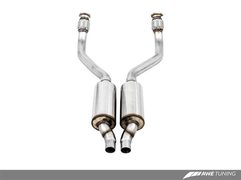 AWE Audi C7.5 A7 3.0T Touring Edition Exhaust - Quad Outlet Chrome Silver Tips