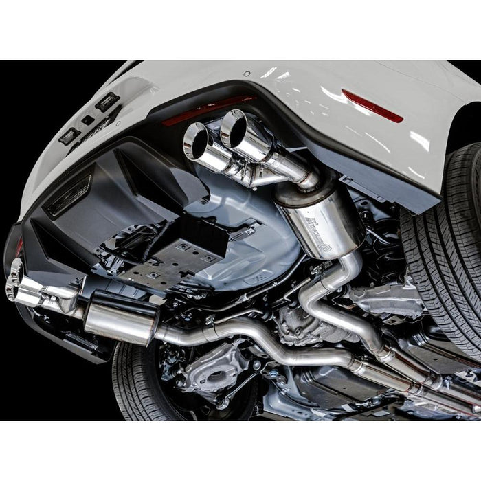 AWE 2018+ Ford Mustang GT (S550) Cat-back Exhaust - Touring Edition (Quad Chrome Silver Tips)