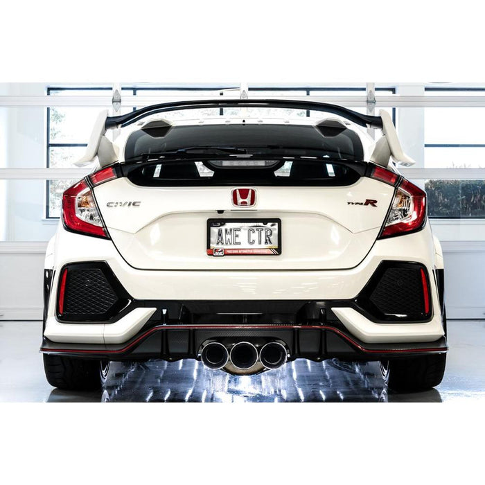 AWE 2017+ Honda Civic Type R Touring Edition Exhaust w/Front & Mid Pipes - Chrome Silver Tips