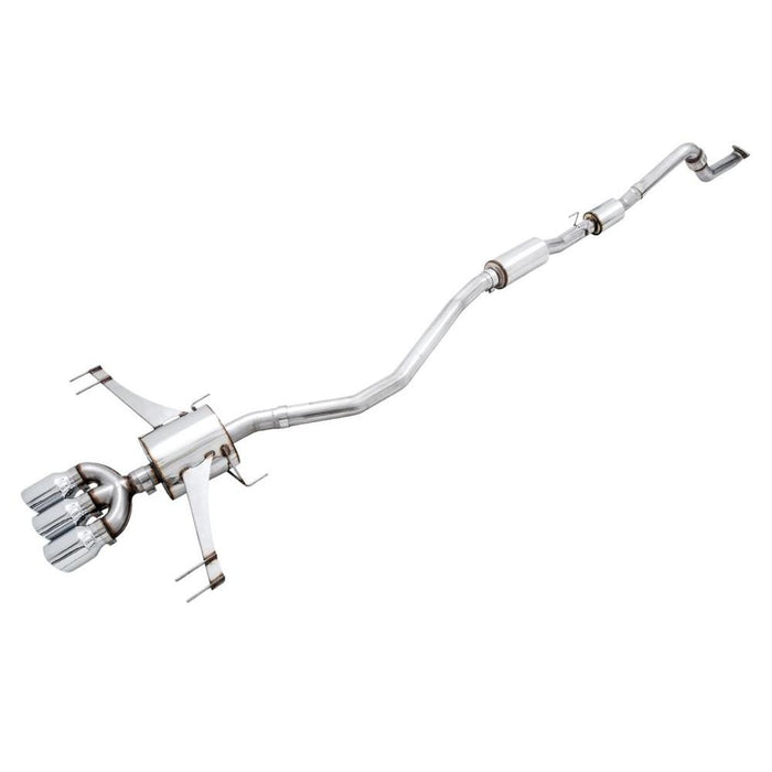 AWE 2017+ Honda Civic Type R Touring Edition Exhaust w/Front & Mid Pipes - Chrome Silver Tips