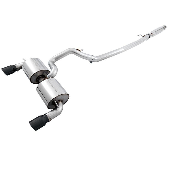 AWE Ford Focus RS Touring Edition Cat-back Exhaust - Resonated - Diamond Black Tips