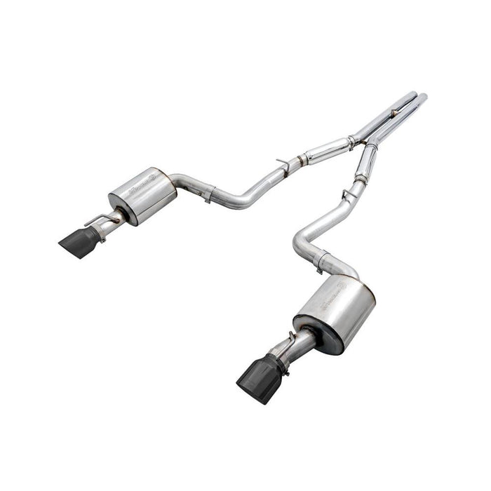 AWE 2015+ Dodge Charger 6.4L/6.2L Non-Resonated Touring Edition Exhaust - Diamond Blk Tips