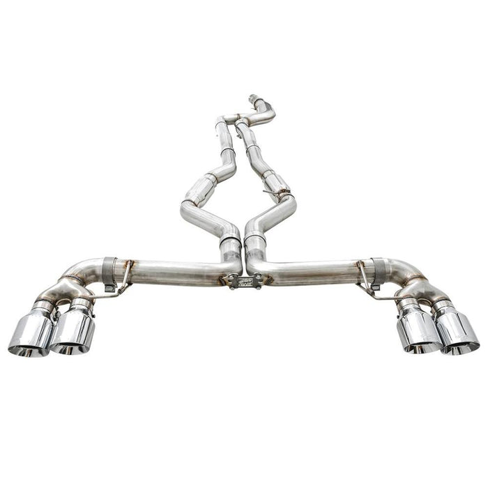AWE 2019+ BMW M340i (G20) Track Edition Exhaust - Quad Chrome Silver Tips