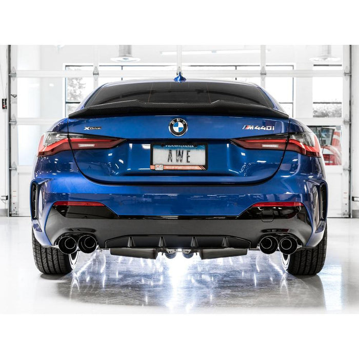 AWE 2019+ BMW M340i (G20) Track Edition Exhaust - Quad Diamond Black Tips