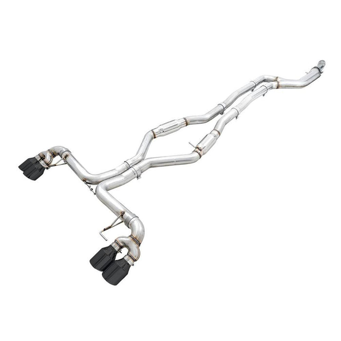 AWE 2019+ BMW M340i (G20) Track Edition Exhaust - Quad Diamond Black Tips