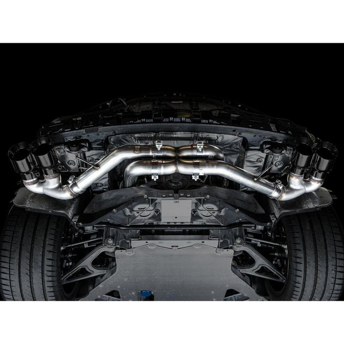 AWE 2020 Chevrolet Corvette (C8) Track Edition Exhaust - Quad Diamond Black Tips