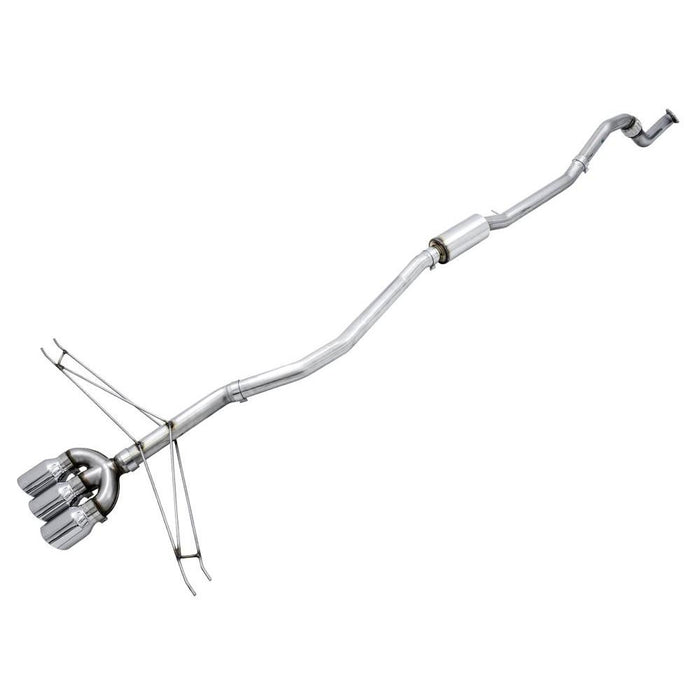 AWE 2016+ Honda Civic Si Track Edition Exhaust w/Front Pipe & Triple Chrome Silver Tips