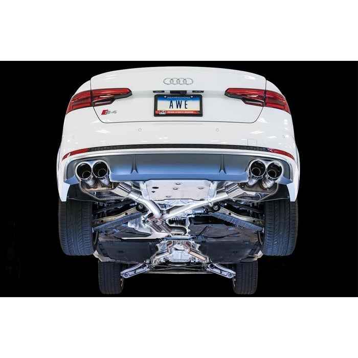 AWE Audi B9 S4 SwitchPath Exhaust - Non-Resonated (Silver 102mm Tips)