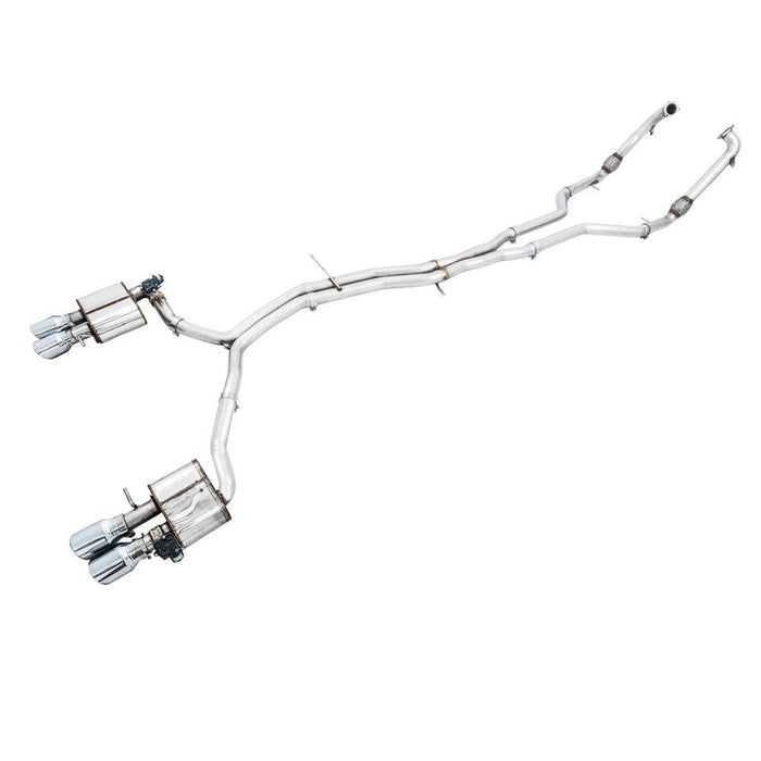 AWE Audi B9 S5 Sportback SwitchPath Exhaust - Non-Resonated (Silver 102mm Tips)