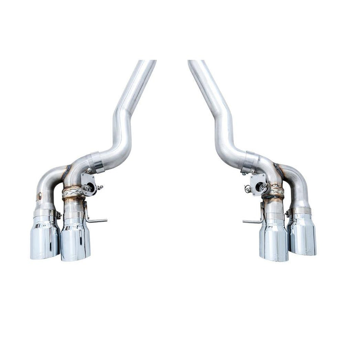 AWE 18-19 BMW M5 (F90) 4.4T AWD SwitchPath Axle-back Exhaust - Chrome Silver Tips